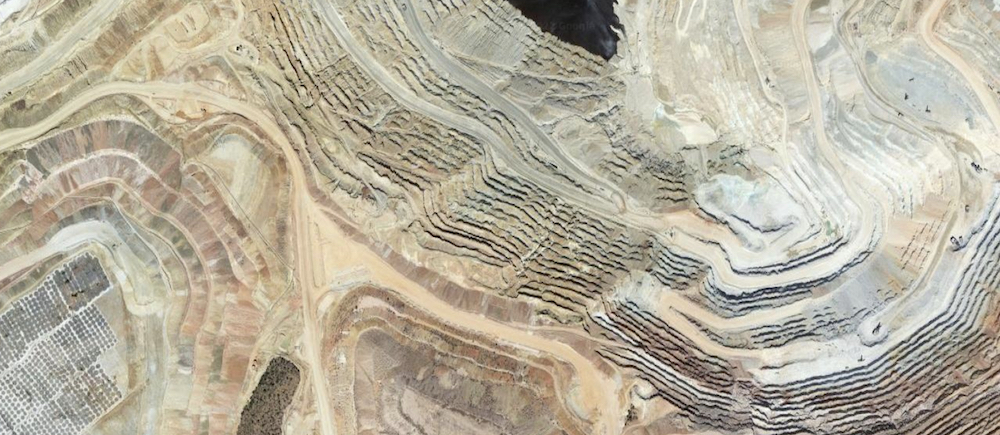 Aerial sattelite view of the Chino Mine in New Mexico